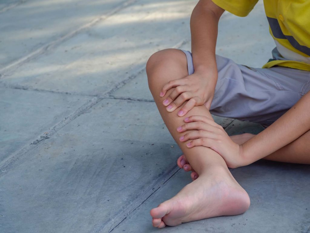 Child with bone fracture