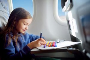 Girl on a plane